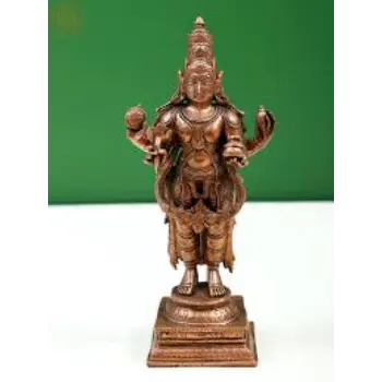 Copper Vishnu Statue 